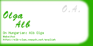 olga alb business card